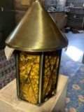 Vintage Amber Glass American Lantern