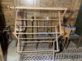 Drying Rack, Antique Chairs, Stool, Floor Lamp, Green Side Stand & More