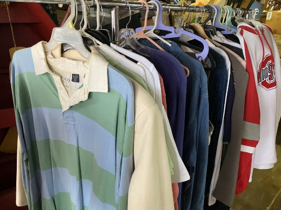 Rack of Clothing Including OSU, Vintage