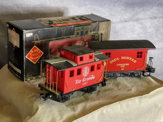 Lot of 2 Aristo Caboose, Paul Bunyan Lodging, New York Central, ART-42114 Caboose