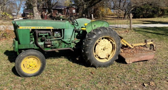 1964 John Deere 1010 Tractor & Brush Hog Attachment