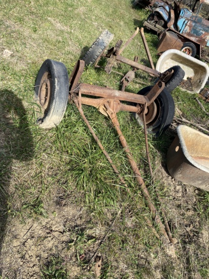 Old Hay Wagon Axles Setup (Front and Rear)