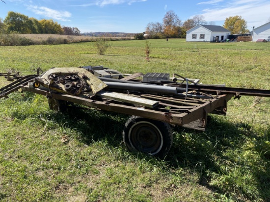 Old Hay Wagon and Items on Wagon