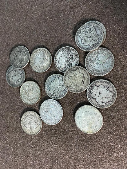 14 Silver Morgan Dollar Coins