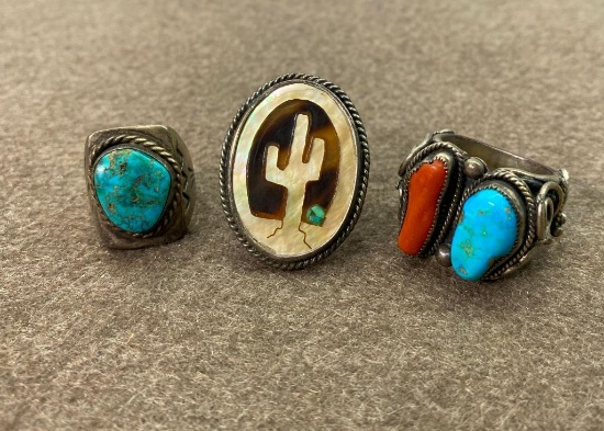 3 Better Sterling Silver Pawn Native American Jewelry Rings