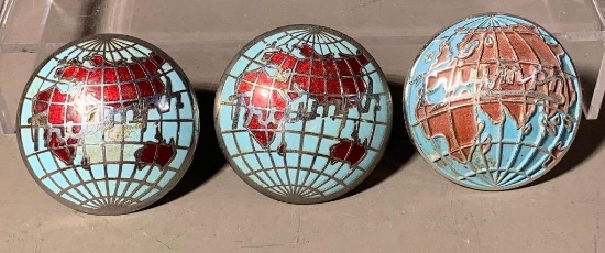 (3) Triumph Hubcap and Grill Badges