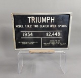 Triumph Dealership Display Cal Sales 1954