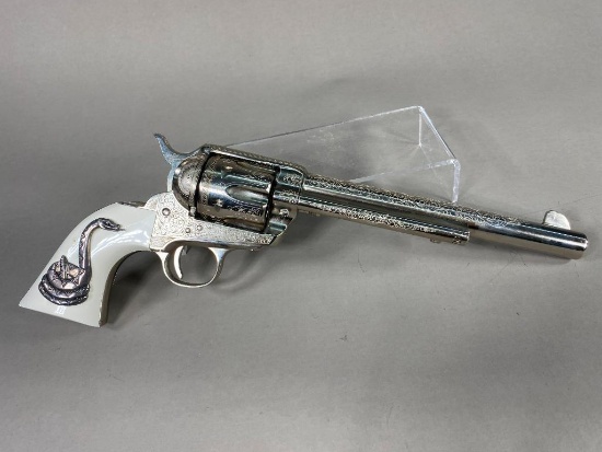 Engraved Cimarron/Pietta 45 Long Colt Single Action Army Revolver