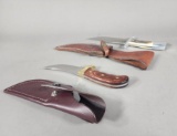 American Spirit Knife with Eagle Pommel and Hunt Fair Chase Buck Knife