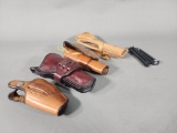 Two Ruger Clips, Leather Holsters John Wayne, Bianchi and More