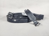 Black Leather Wild West Mercantile Belt with Ammo Holders