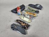 Group of Seven Pocket Knives - Tac-Force/Canyon Creek/Smith and Wesson Power Glider and More