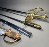 Rapier w/Sheath Commemorating Battle of Chancellorsville, Basket Handled Sword & Colt Short Sword