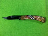 BUCK 110 Custom Designed by Michael Prater Painted Pony #1 Folding Knife