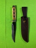 Hen & Rooster Designed by Michael Prater Painted Pony # 1 Knife with Sheath