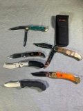 (6) Folding Knives - Benchmark, Buckshot Knives, Whitetail Cutlery, Beaver Creek, Ocoee River,Bear &