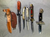 (5) Knives (2) Sheaths - Frost Cutlery, Wartech