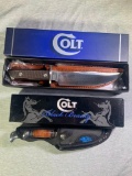 (2) Colt Knives with Sheaths - CT295 430 S.S & Colt Bowie CT1