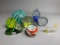 Group of Paperweights, Glass Whale & Glass Fish