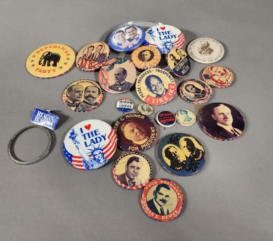 Group of Vintage Political Buttons