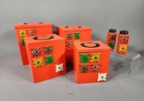 Vintage Canister Set with Salt and Pepper Shakers