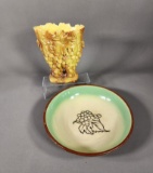 McCoy Vase and Plate Made in Roseville, Ohio