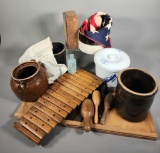 Group Lot Primitives and Vintage Musical Instruments