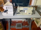 Consew 7360RH-1 Sewing Machine & Table (Powered On) & Kenmore 314 Differential Feed