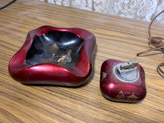 Made in Japan Ashtray & Matching Lighter