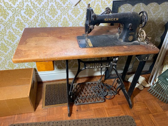 Antique Singer Sewing Machine with Stand
