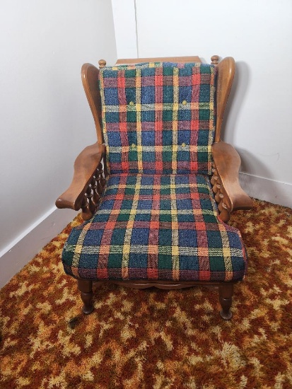 Vintage Plaid Chair