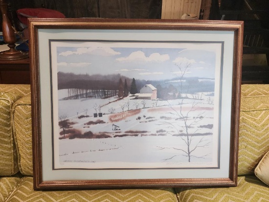 Framed Leland McClelland 1985 Signed, Numbered Print - 58/150