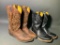 (2 Pairs) of Cowboy Boots - Justin & Smoky Mountain Boots
