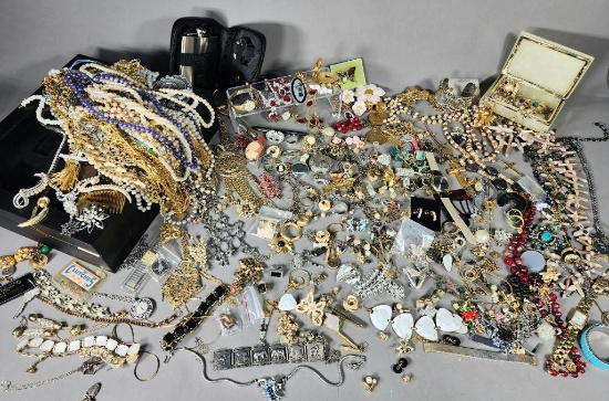 Large Lot of Costume Jewelry including Sterling Silver and More