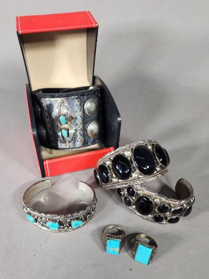 Native American Bracelets and Rings - V. Blackgoat/Sterling Silver and More