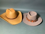 (2) Hats - Larry Mahan by Milano Hat Co & Stetson Crushable Eagles Nest Hat