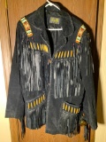 Scully Leather Fringe size 46 Black Coat