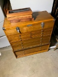 Empty Knife Display Cases & Wooden Machinist Box
