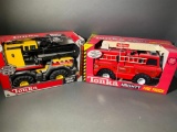 Steel Tonka Fire Truck & Steel Tonka Mighty Crane--New in Box