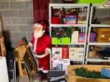 Basement Corner Cleanout Animatronic Santa, Folding Chairs, Holiday Items, Thermoses & More