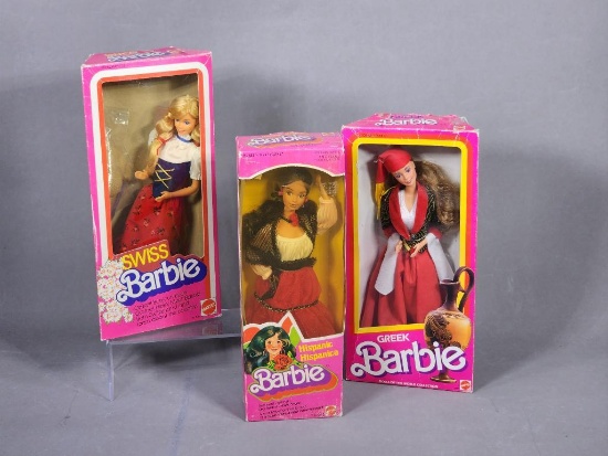 Swiss, Greek, and Hispanic Barbie