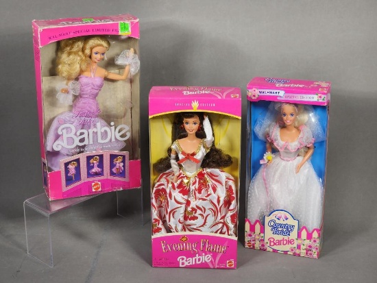 Evening Flame' Barbie, 'Country Bride' Barbie and More