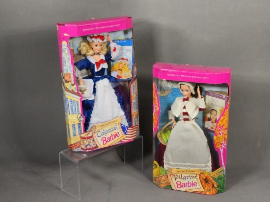 Colonial Barbie and Pilgrim Barbie
