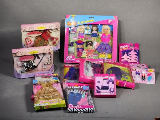 Group of Barbie Clothing and Accessories