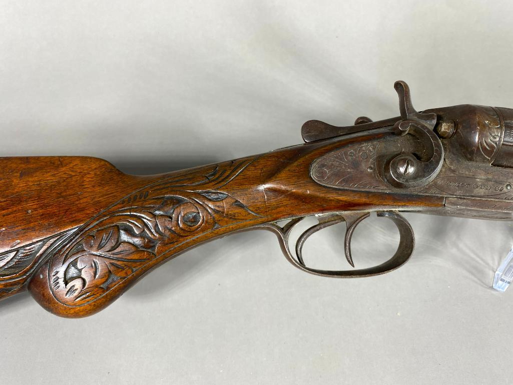 YAMATO No.2 戦前製？ビンテージ 総単板 Wilmot Gun Co. SxS Shotgun Black Forest Carved | Proxibid