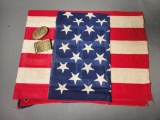 US Flag plus reproduction Civil War buckles