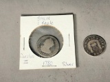 2 Spanish Silver Coins