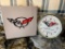 New Corvette Neon Clock Battery Powered / Has Cord