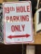 19th Hole Parking Only Metal Golf Sign