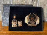 The 90th Reunion Harley Davidson Key Chain, Pin & Belt Buckle with Box